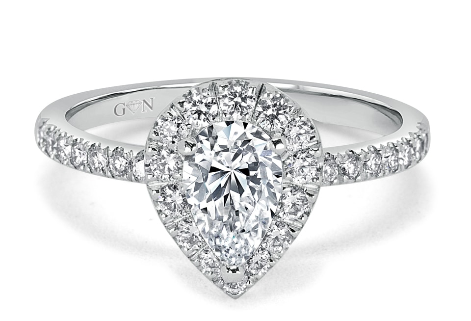 Ladies Halo Design Engagement Ring - R1031 - GN Designer Jewellers