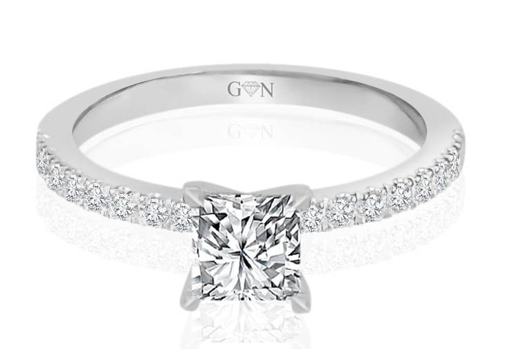 Ladies Multi Set Engagement Ring - R1043 - GN Designer Jewellers