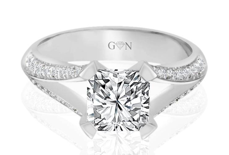 Ladies Multi Set Engagement Ring - R1050 - GN Designer Jewellers