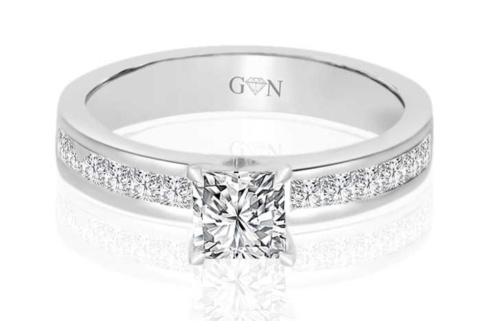 Ladies Multi Set Engagement Ring - R1055 - GN Designer Jewellers