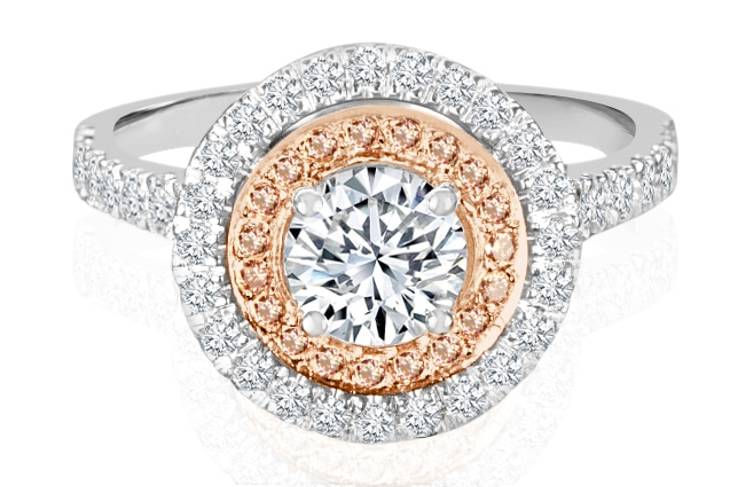 Ladies Halo Design Engagement Ring - R1078 - GN Designer Jewellers