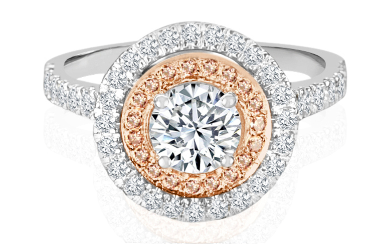 Ladies Halo Design Engagement Ring - R1078 - GN Designer Jewellers