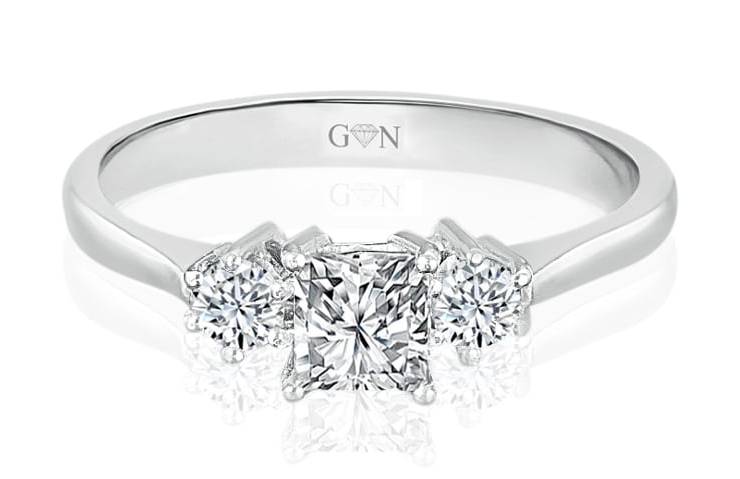 Ladies Three Stone Design Engagement Ring - R429 - GN Designer Jewellers