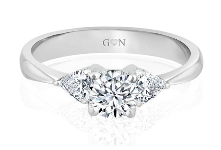 Three Stone Design Engagement Ring - R473 - GN Designer Jewellers