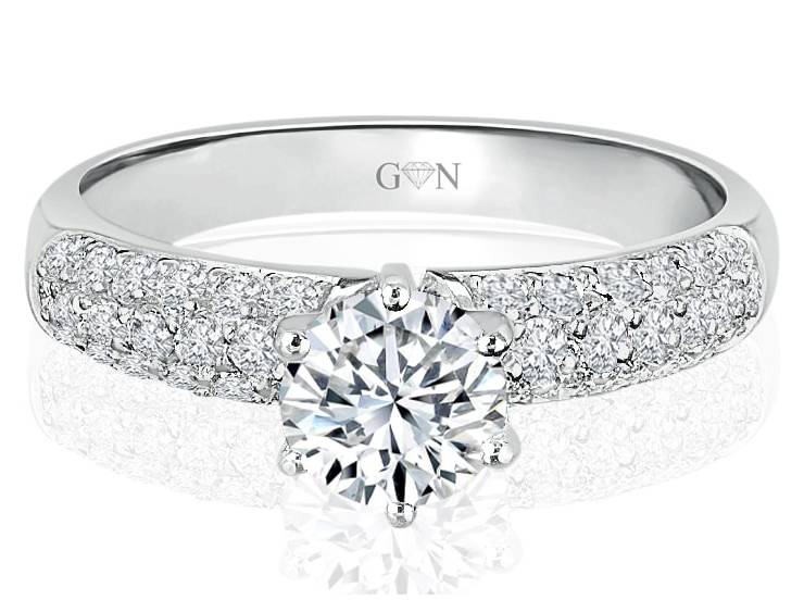 Ladies Multi Set Engagement Ring - R492a - GN Designer Jewellers