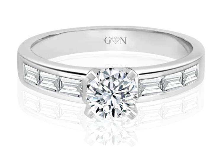 Ladies Multi Set Engagement Ring - R511 - GN Designer Jewellers