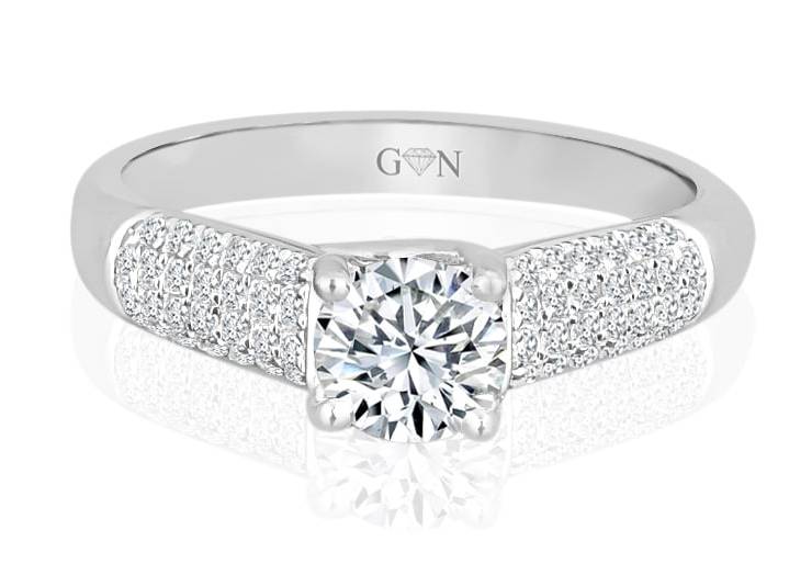 Ladies Multi Set Engagement Ring - R530 - GN Designer Jewellers