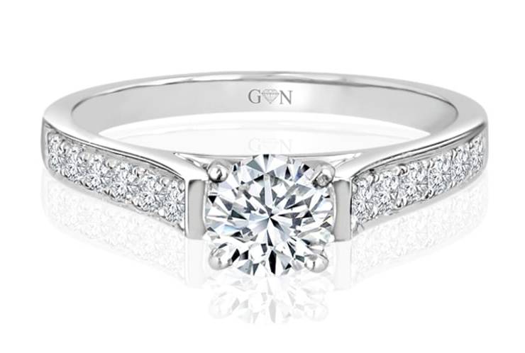 Ladies Multi Set Engagement Ring - R531 - GN Designer Jewellers