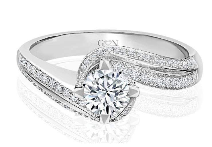 Ladies Multi Set Engagement Ring - R545 - GN Designer Jewellers