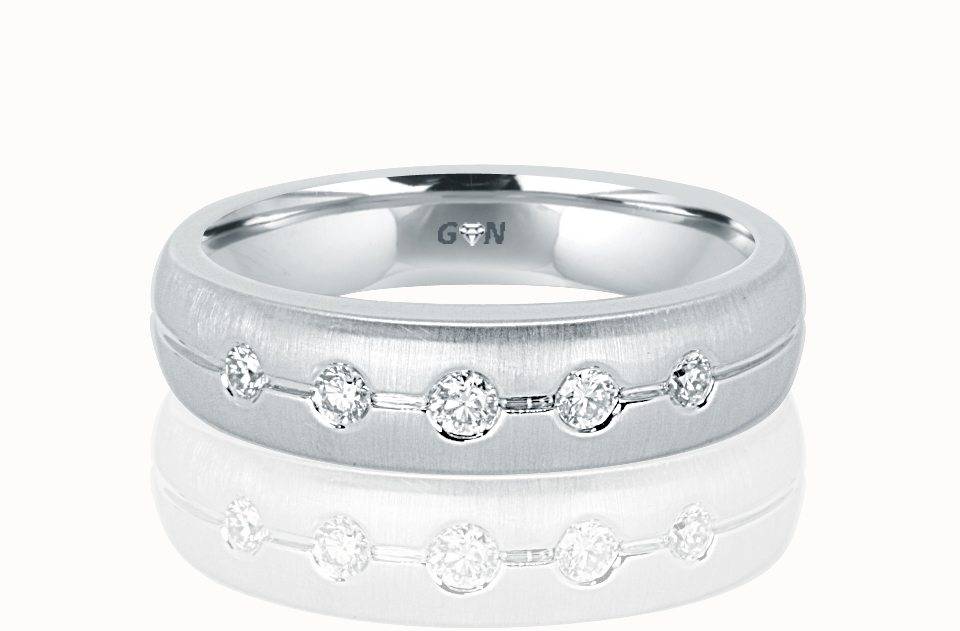 Gents Diamond Ring - R554 - GN Designer Jewellers