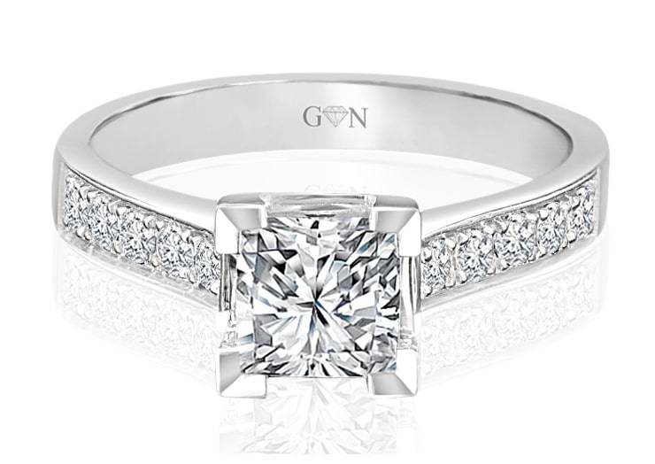 Ladies Multi Set Engagement Ring - R625 - GN Designer Jewellers