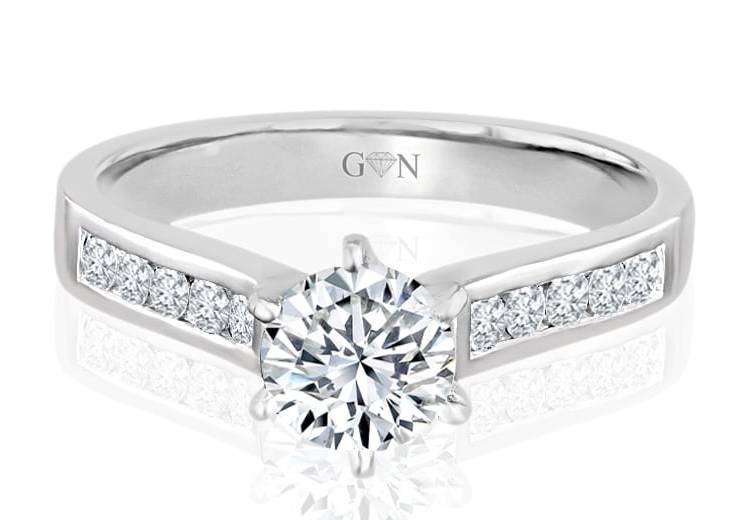 Ladies Multi Set Engagement Ring - R694 - GN Designer Jewellers