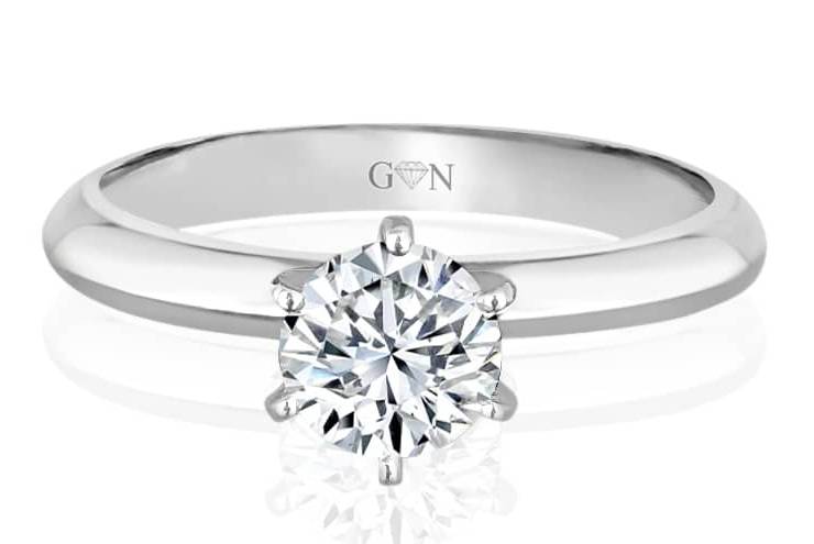 Ladies Solitaire Design Engagement Ring - R647 - GN Designer Jewellers