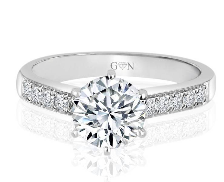 Ladies Multi Set Engagement Ring - R652 - GN Designer Jewellers