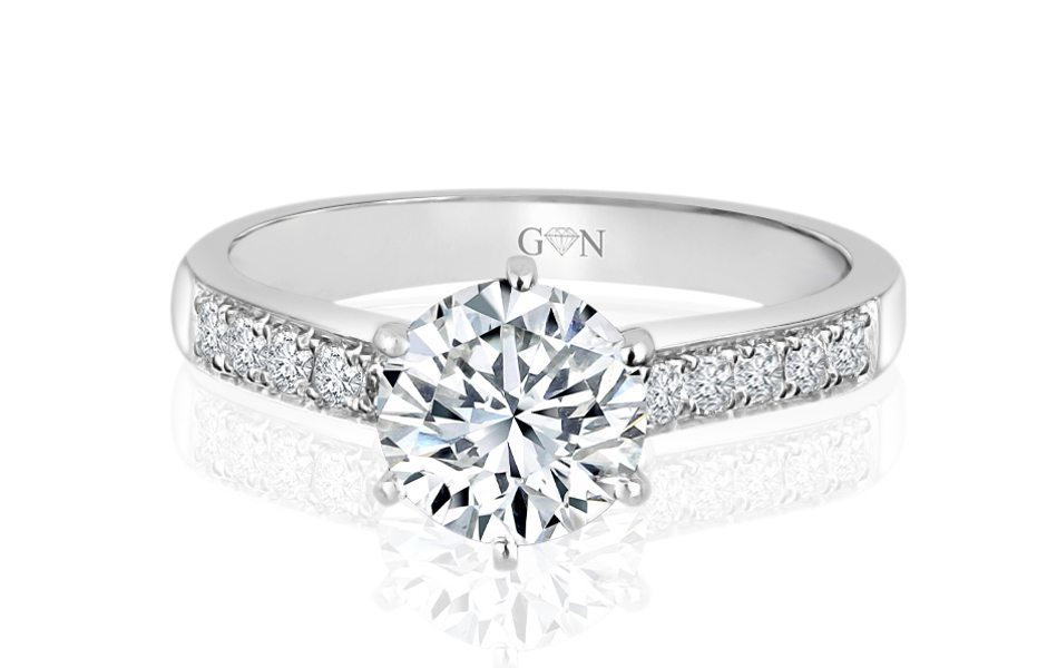 Ladies Multi Set Engagement Ring - R652 - GN Designer Jewellers