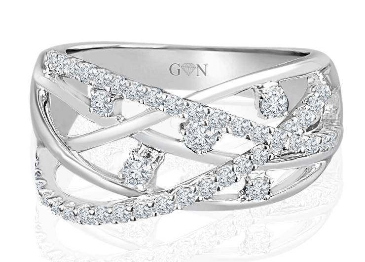 Ladies Multi Set Design Celebration Ring - R659 - GN Designer Jewellers