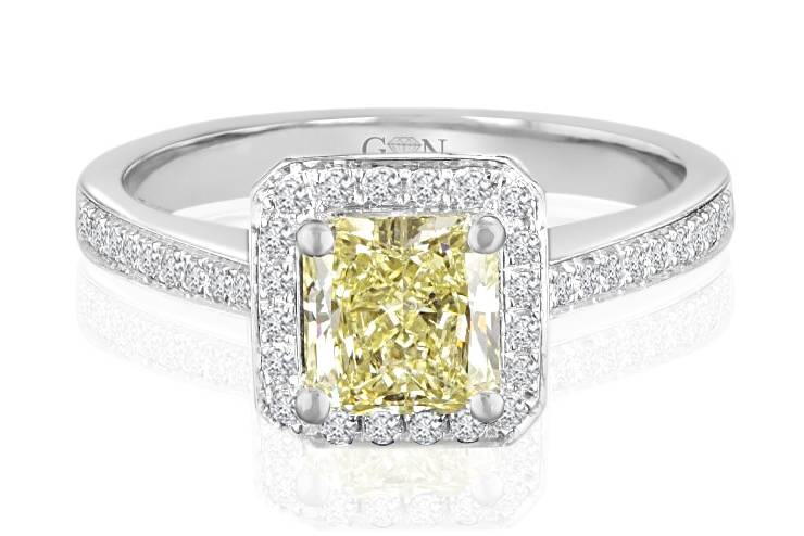 Ladies Halo Design Engagement Ring - R662 - GN Designer Jewellers