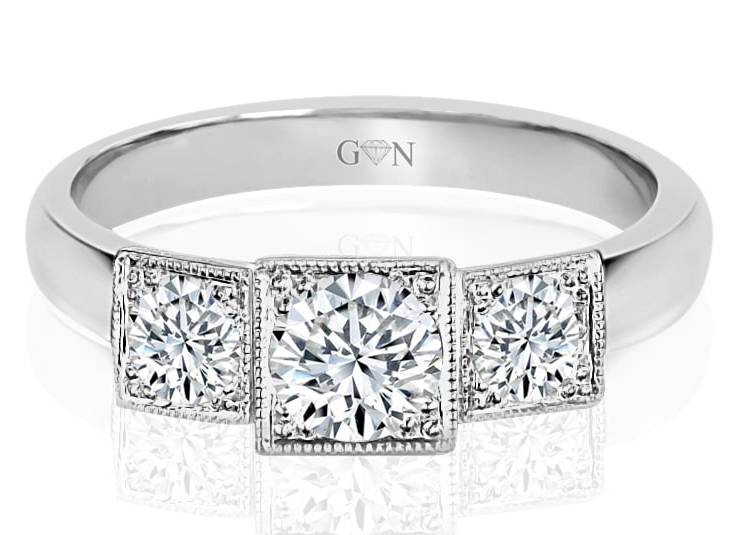 Three Stone Design Engagement Ring R1100 - GN Designer Jewellers