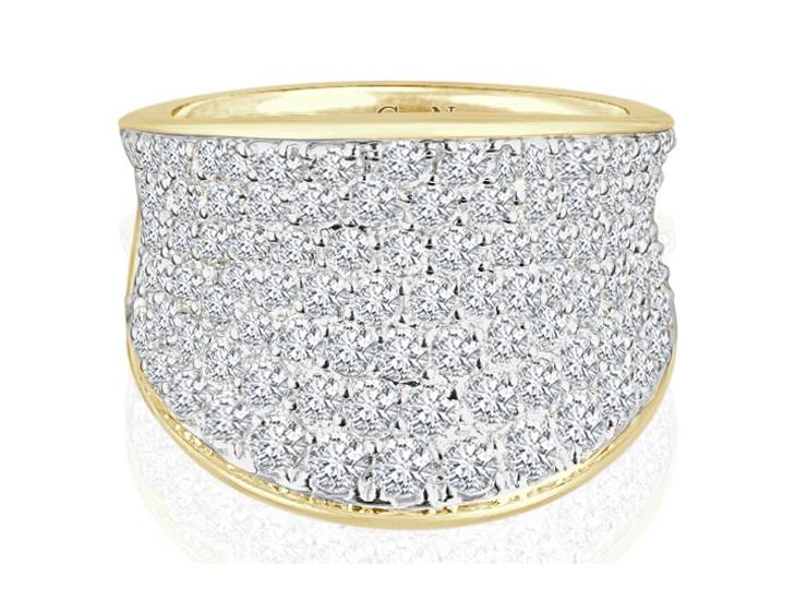 Ladies Multi Set Design Celebration Ring - R68 - GN Designer Jewellers