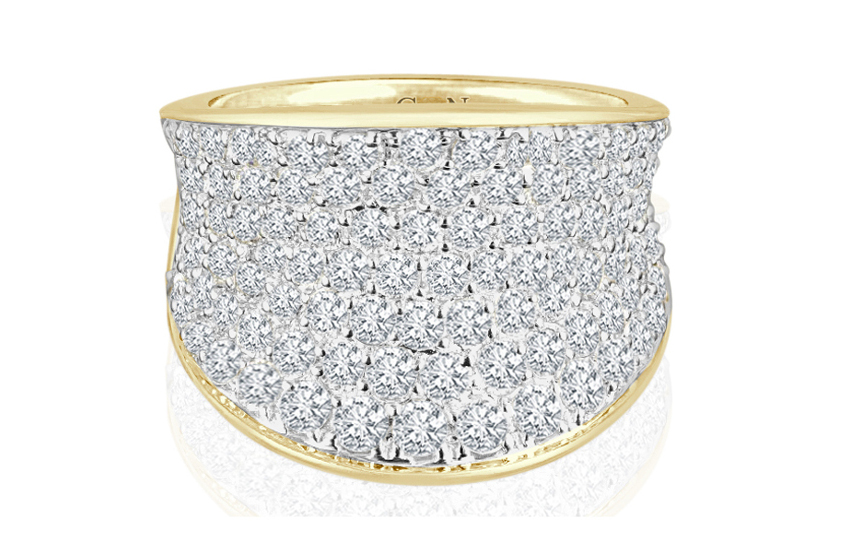 Ladies Multi Set Design Celebration Ring - R68 - GN Designer Jewellers