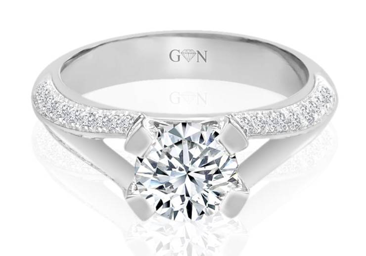 Ladies Multi Set Engagement Ring - R722 - GN Designer Jewellers