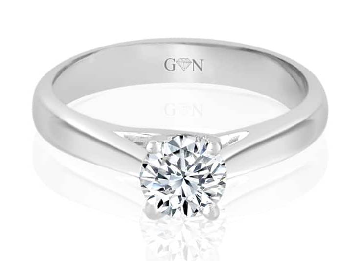 Ladies Solitaire Design Engagement Ring - R755 - GN Designer Jewellers