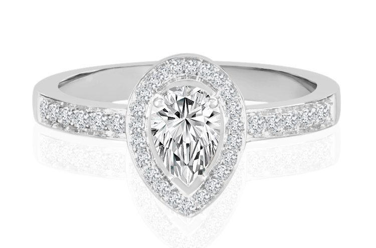 Ladies Halo Design Engagement Rings - R768 - GN Designer Jewellers