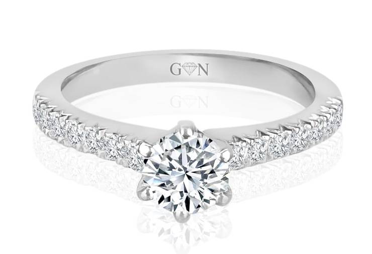 Ladies Solitaire Multi Band Engagement Ring - R807 - GN Designer Jewellers