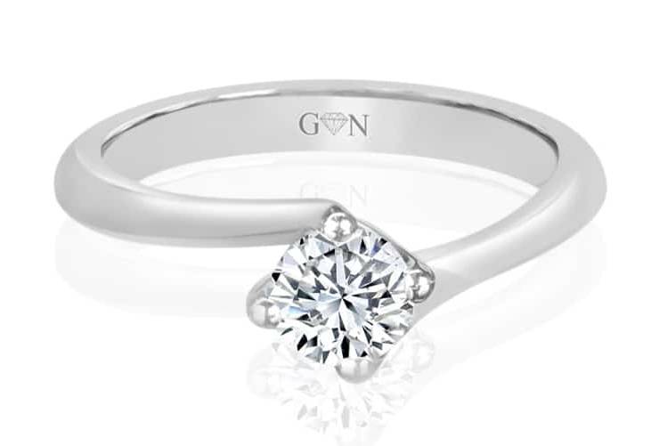 Ladies Solitaire Design Engagement Ring - R819 - GN Designer Jewellers