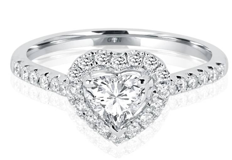 Ladies Halo Design Engagement Ring - R832 - GN Designer Jewellers
