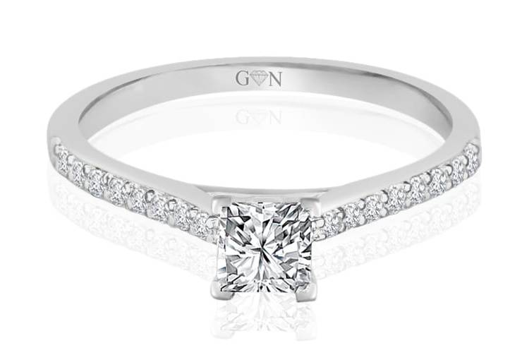 Ladies Multi Set Engagement Ring - R874 - GN Designer Jewellers