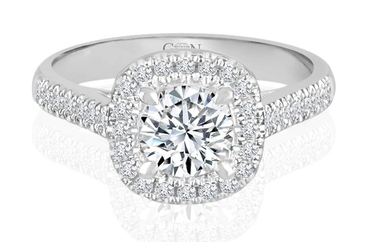 Ladies Halo Design Engagement Rings - R877 - GN Designer Jewellers