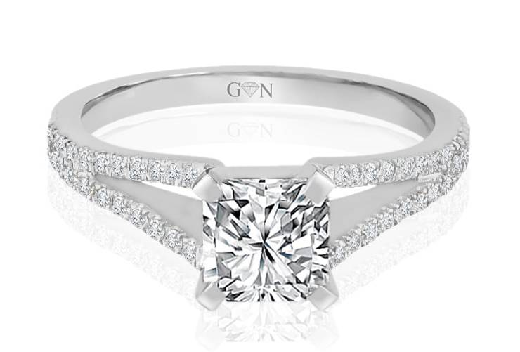 Ladies Multi Set Engagement Ring - R894 - GN Designer Jewellers