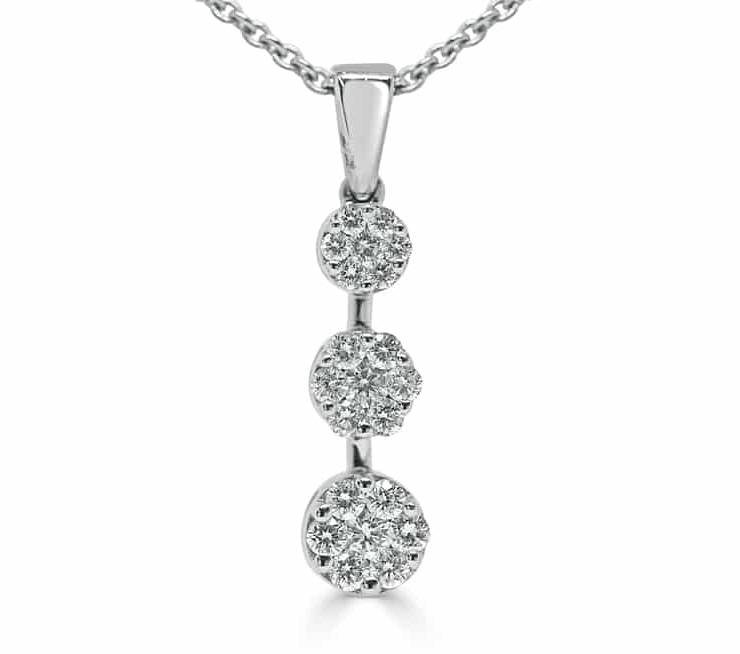 Ladies Diamond Pendant - DP136 - GN Designer Jewellers