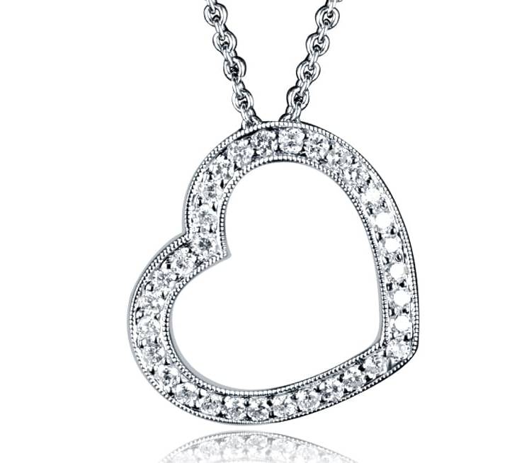 Ladies Diamond Pendant - DP270 - GN Designer Jewellers