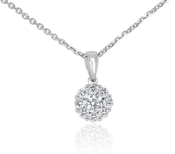 Ladies Diamond Pendant - DP278 - GN Designer Jewellers