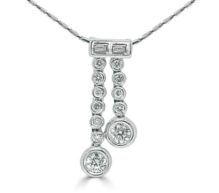 Ladies Diamond Pendant - DP65 - GN Designer Jewellers
