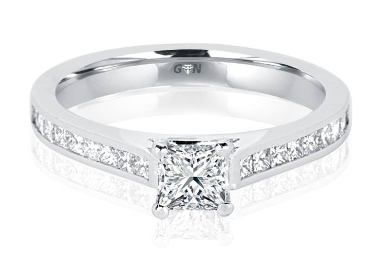 Ladies Solitaire Multi Band Engagement Ring - R1045 - GN Designer Jewellers