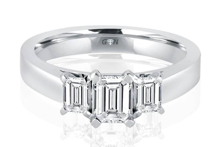 Ladies Three Stone Engagement Ring - R1046 - GN Designer Jewellers