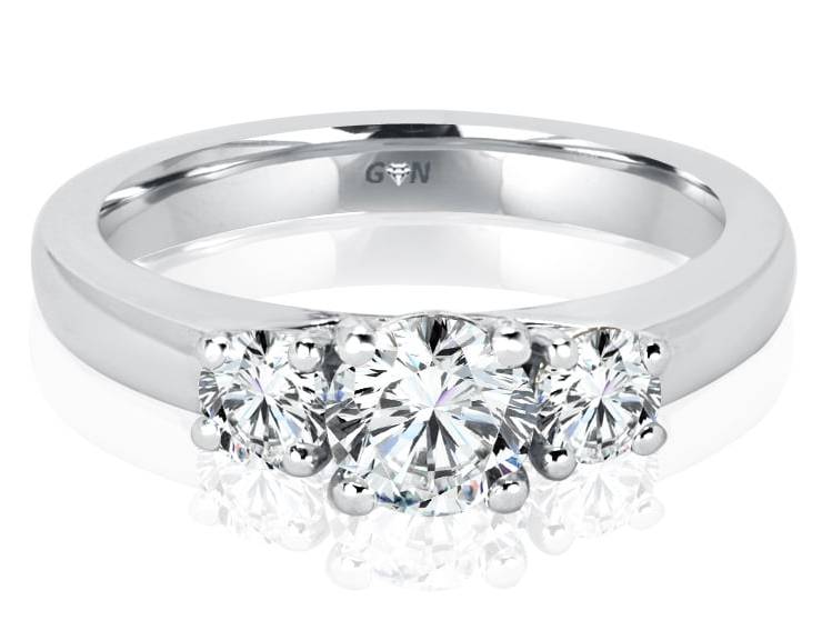 Ladies Three Stone Design Engagement Ring - R1065 - GN Designer Jewellers