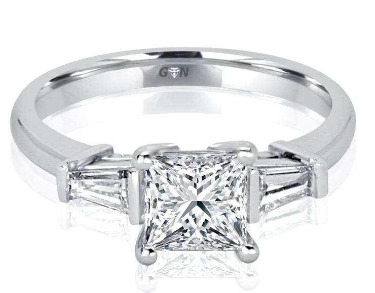 Ladies Three Stone Design Engagement Ring - R1075 - GN Designer Jewellers