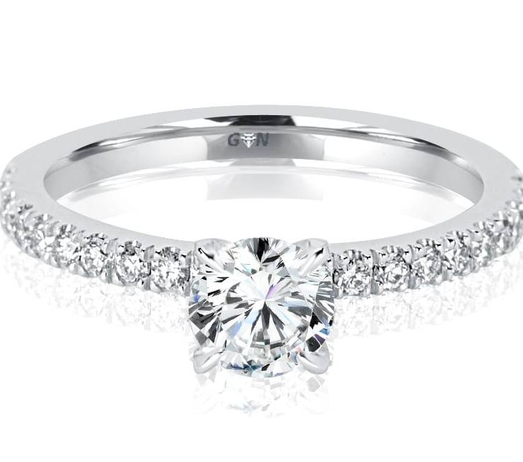 Ladies Solitaire Multi Band Engagement Ring - R1089 - GN Designer Jewellers