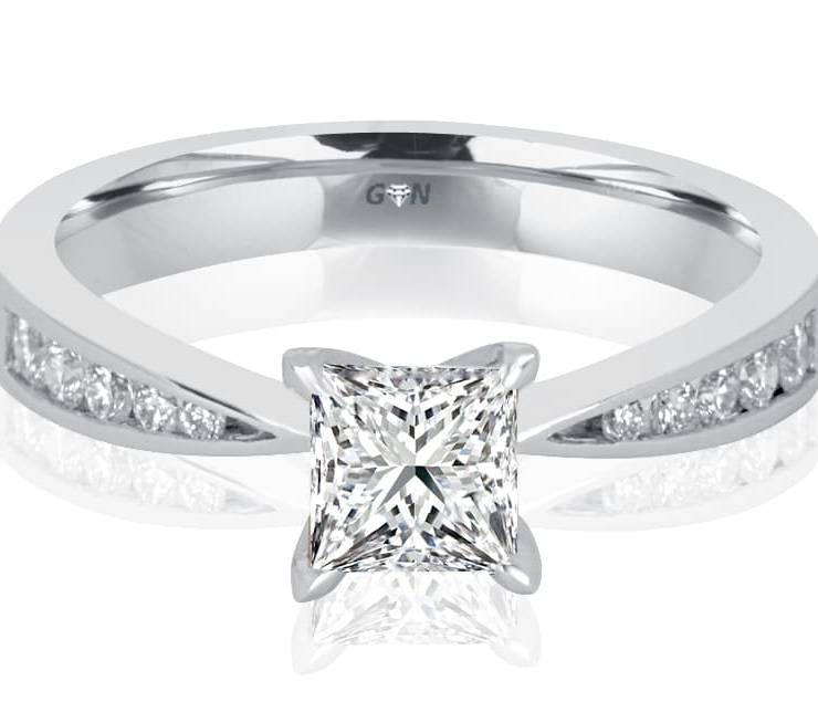 Ladies Solitaire Multi Band Engagement Ring - R1090 - GN Designer Jewellers