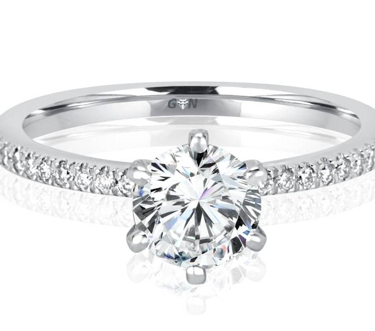Ladies Solitaire Multi Band Engagement Ring - R1111 - GN Designer Jewellers
