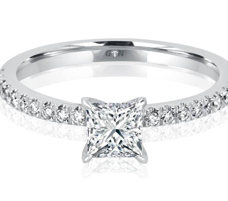 Ladies Solitaire Multi Band Engagement Ring - R1116 - GN Designer Jewellers