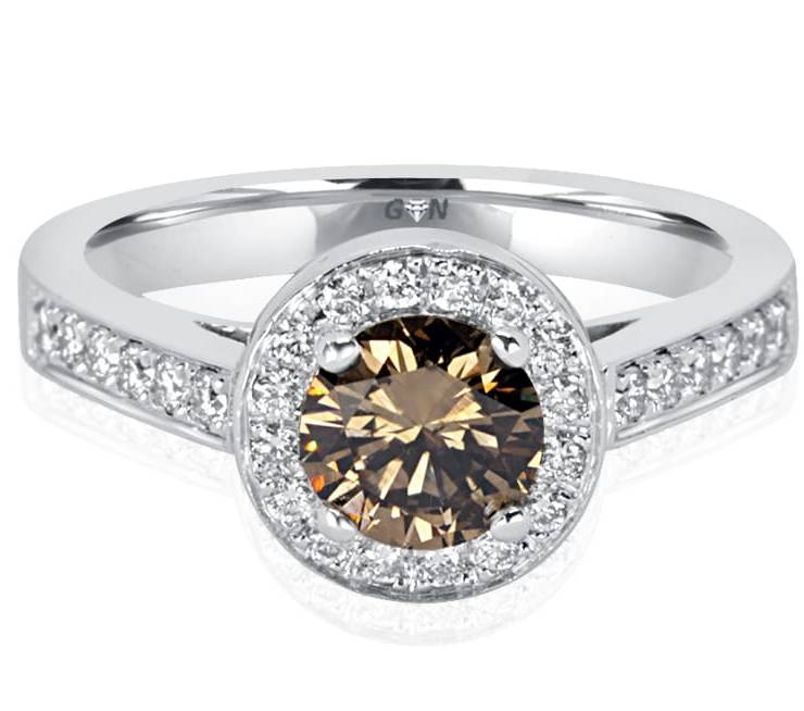 Ladies Halo Design Engagement Ring - R1127 - GN Designer Jewellers