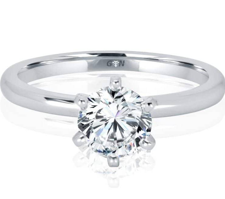 Ladies Solitaire Engagement Ring - R1167 - GN Designer Jewellers