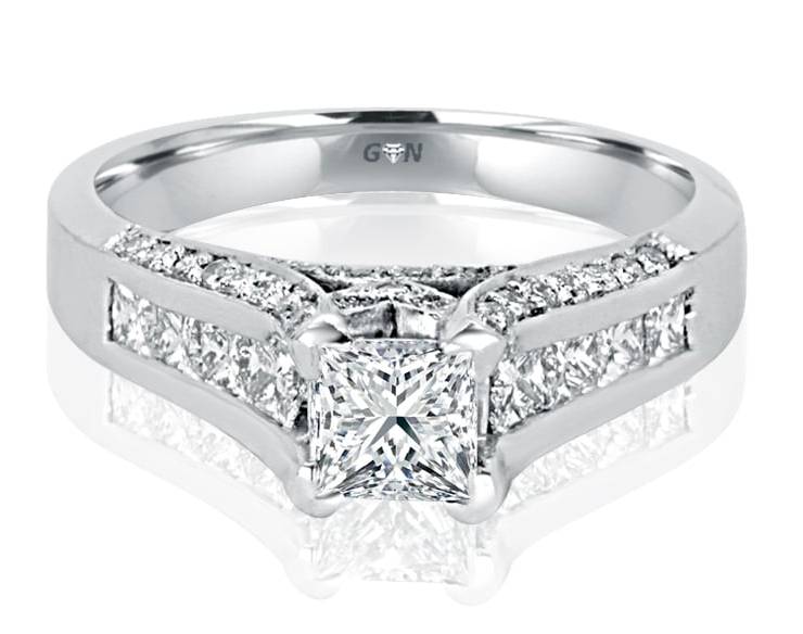 Ladies Solitaire Multi Band Engagement Ring - R226 - GN Designer Jewellers