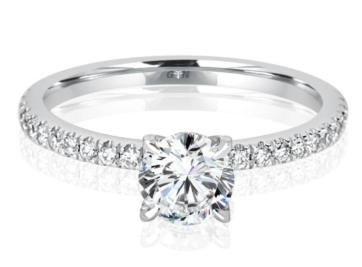 Ladies Solitaire Multi Band Engagement Ring - R434 - GN Designer Jewellers