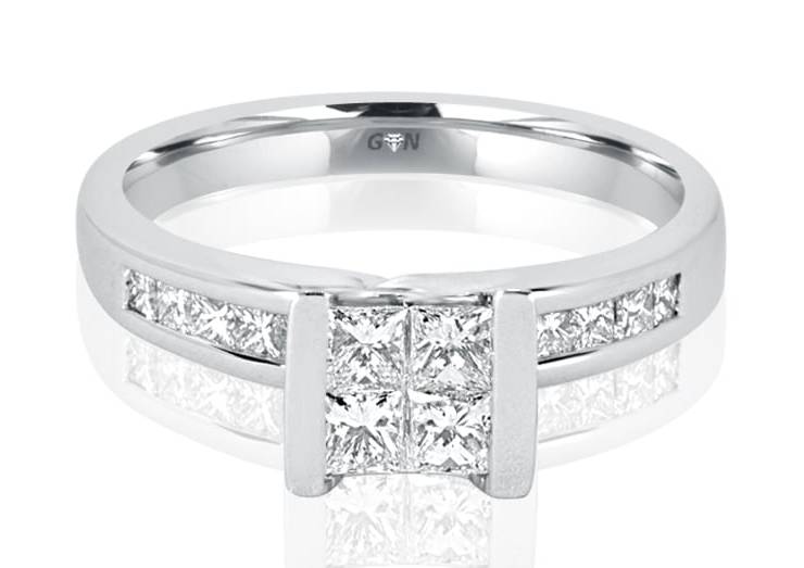 Ladies Solitaire Multi Band Engagement Ring - R477 - GN Designer Jewellers